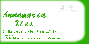 annamaria kles business card